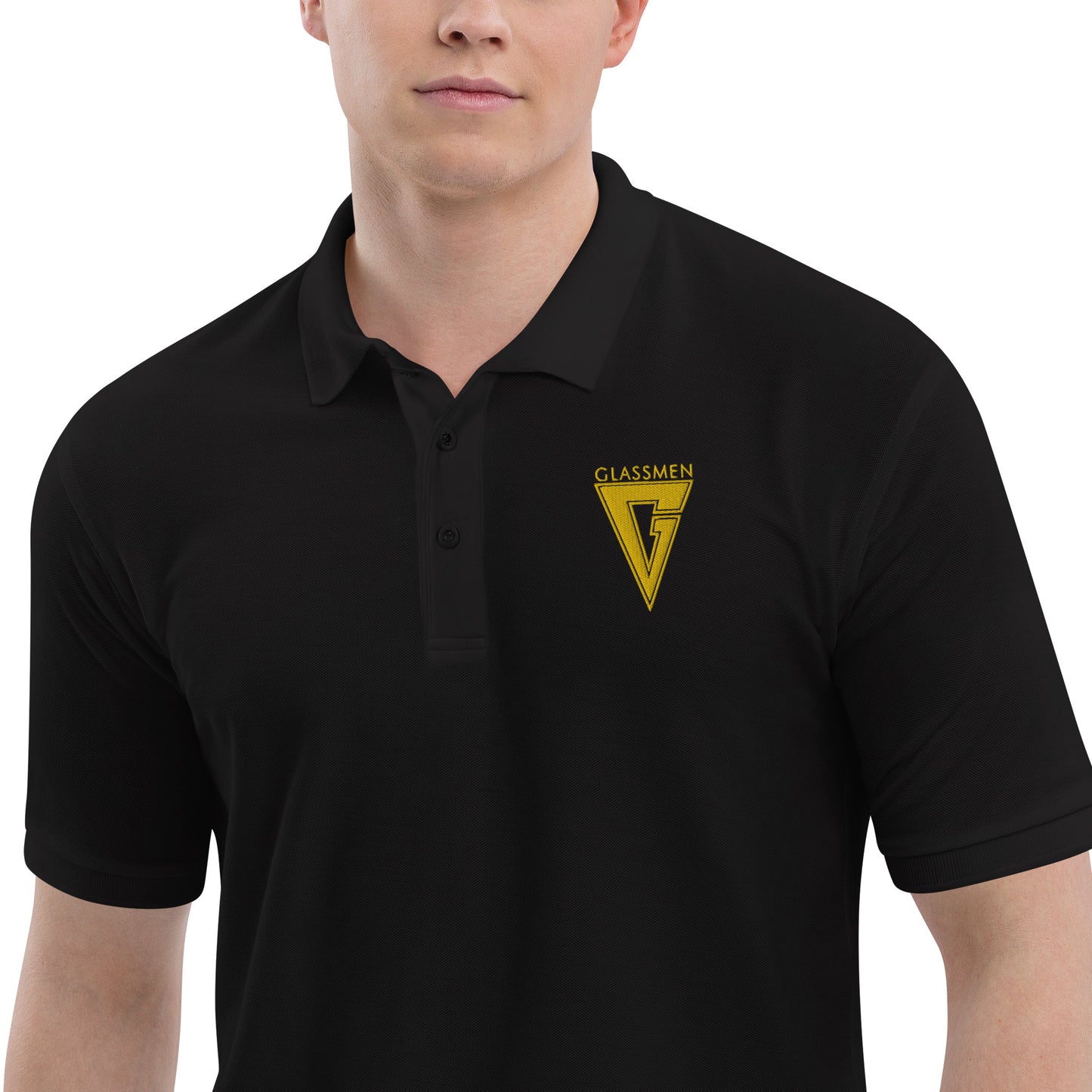 Pointy GMen Logo Polo - Black