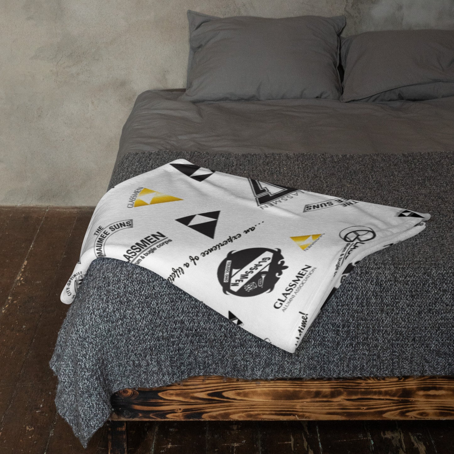 Glassmen Logo Jumble Throw Blanket