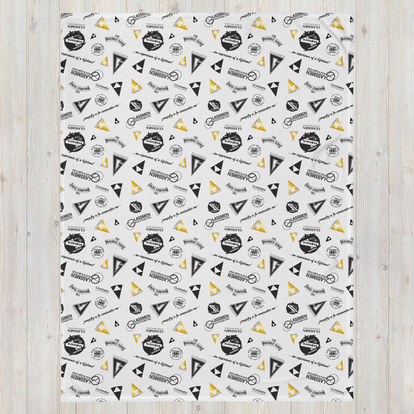 Glassmen Logo Jumble Throw Blanket