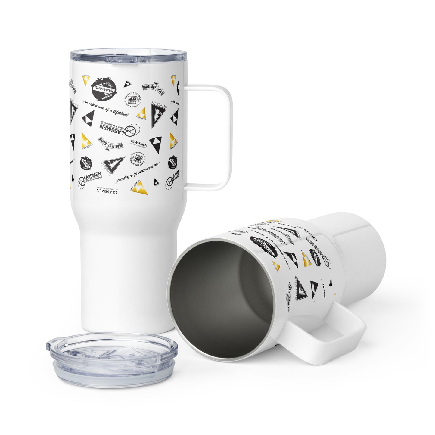 Glassmen Logo Jumble Travel Mug with Handle